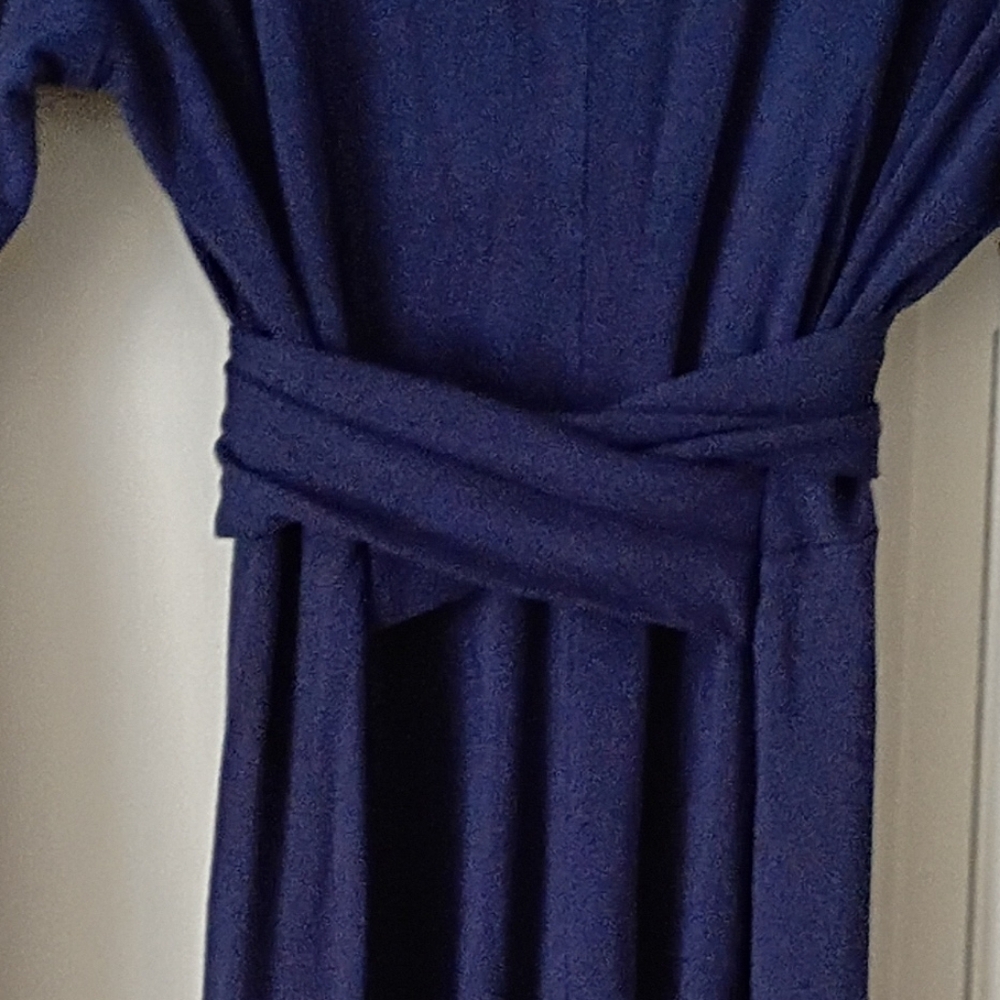 J. Jill Women's Teal Long Sleeve Dress - Picture 4 of 6